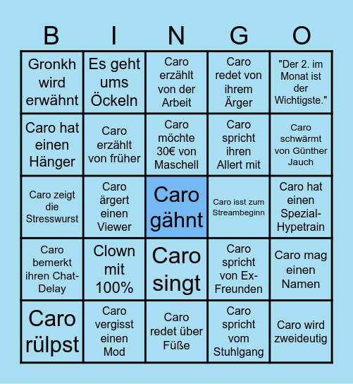 xSimpact-Bingo Card