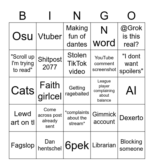 Meg bingo may Bingo Card