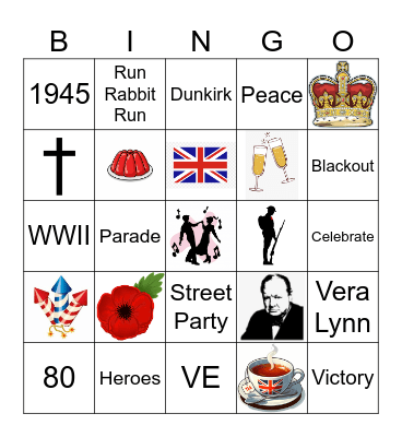 VE Day Bingo Card