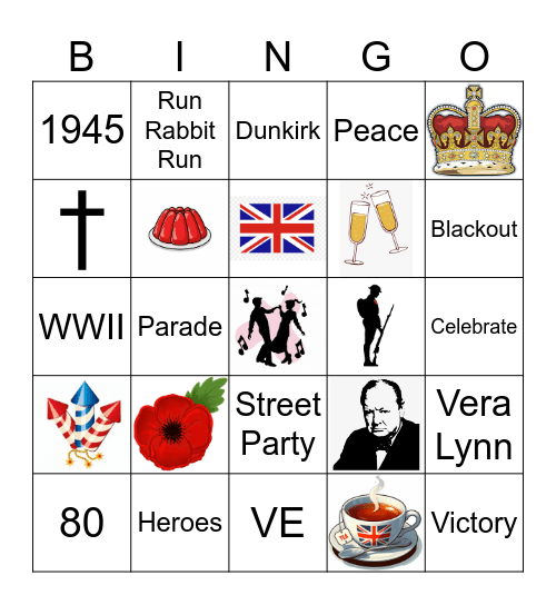 VE Day Bingo Card