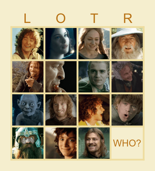 ONE DOES NOT SIMPLY CRY IN Bingo Card