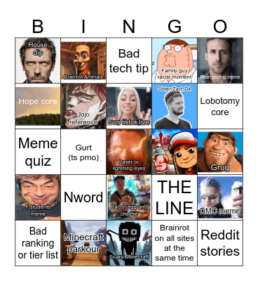 Bootleg Bingo Card