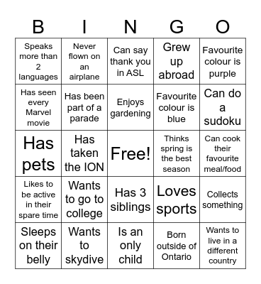 Highland Get To Know Your Coworkers Bingo Card