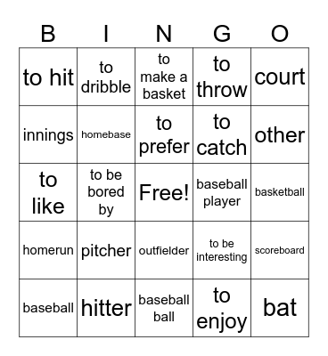 Chapter 7-2 Bingo Card