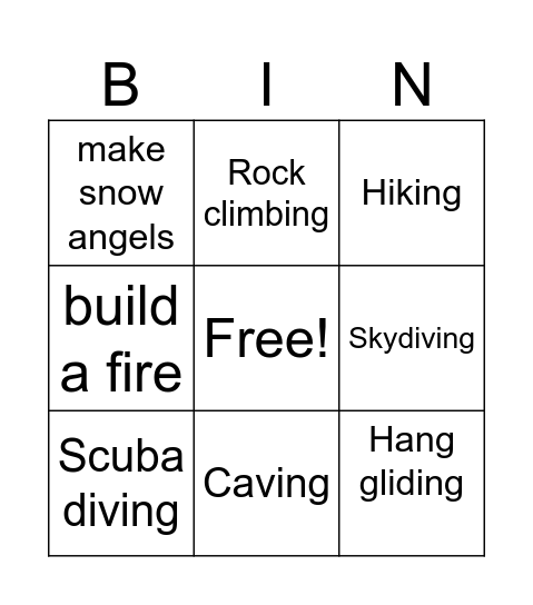 Bingo Card