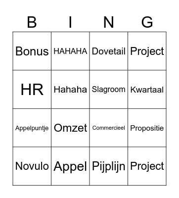 RS Bingo Card