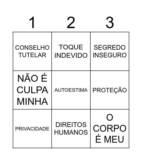 BINGO DOS DIREITOS Bingo Card