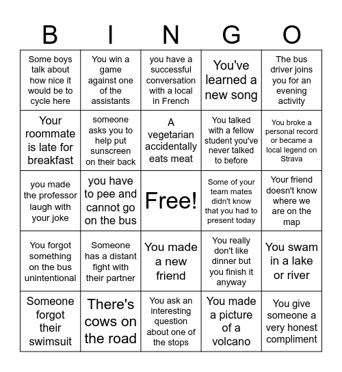 Bingo Card