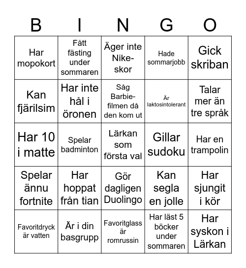 Välkommen-till-Lärkan-bingo Card