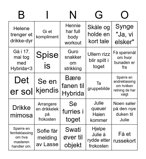 17. MAI BINGO Card