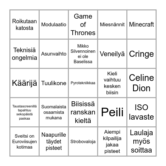 VIISUBINGO 2025 Bingo Card