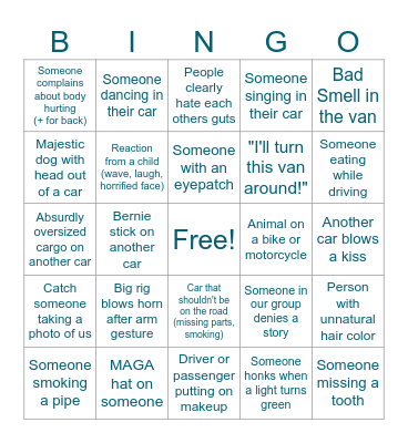 Allie Birthday Bingo Card