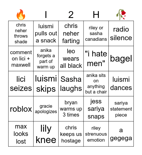 amdar Bingo Card