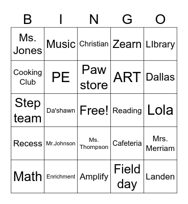 Converse Bingo Card