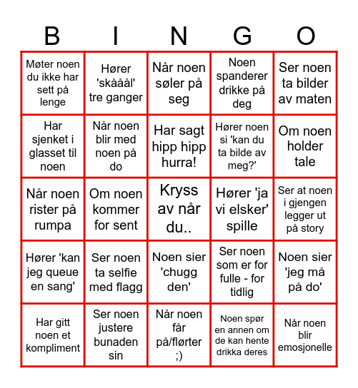 17. mai bingo Card