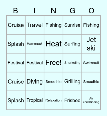 HRSD Summer Bingo! Bingo Card