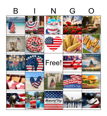 Memorial Day Bingo Card