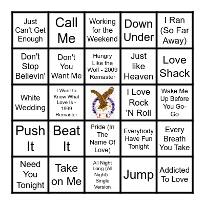 BEST OF THE '80'S Bingo Card