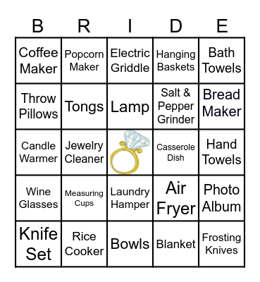 SHOWER GIFT BINGO Card