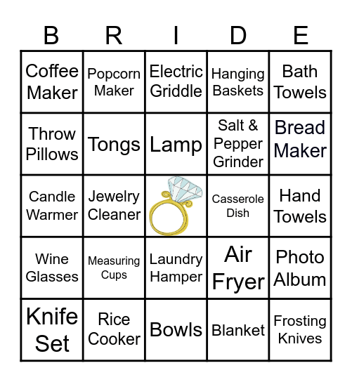 SHOWER GIFT BINGO Card