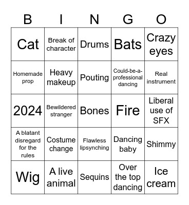 Hayleyvision 2025 Bingo Card