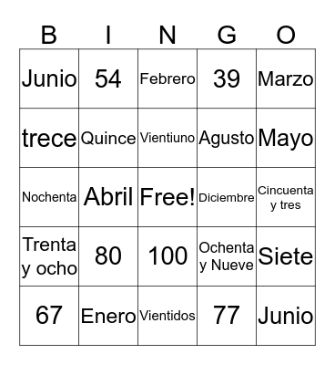Bingo Card