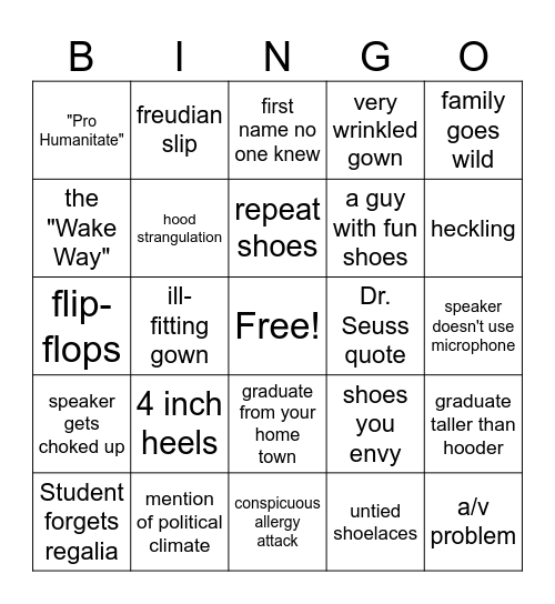 Hooding Bingo 2025 Bingo Card