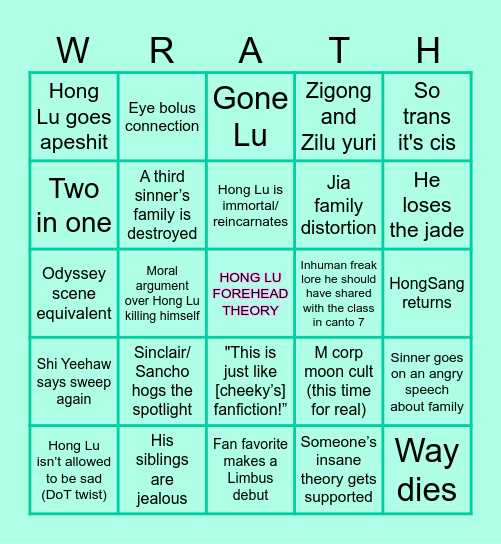 CANTO 8 COMMUNITY BINGO Card