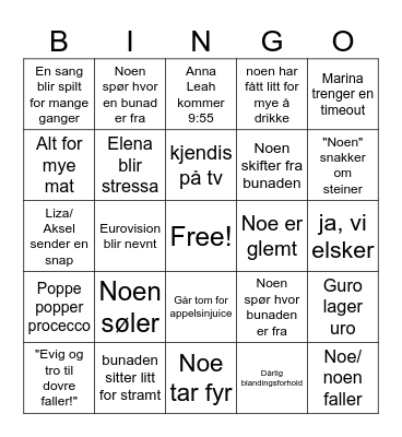Unti¢tled Bingo Card