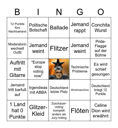 ESC Bingo Card