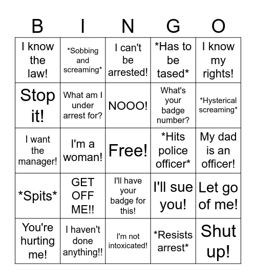 KAREN BINGO!! Bingo Card