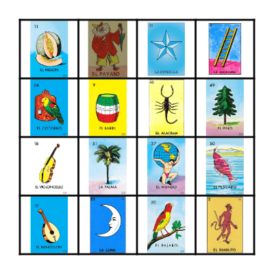 Loteria Bingo Card