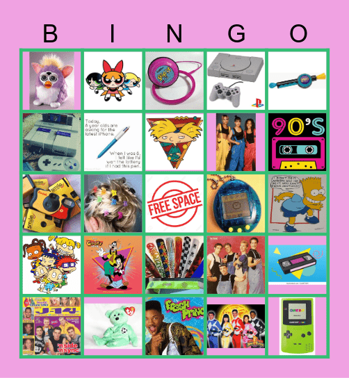 That's So 90's! Bingo Card