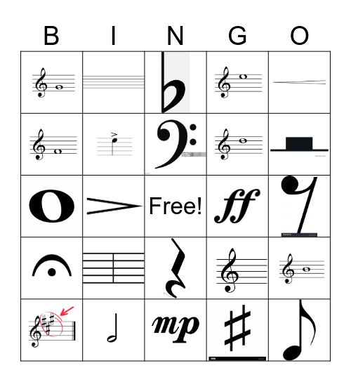 Music Bingo Card