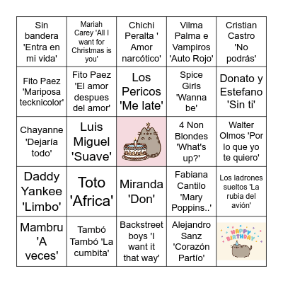 BINGO MUSICAL Bingo Card
