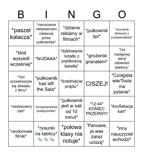 EDBingo Card