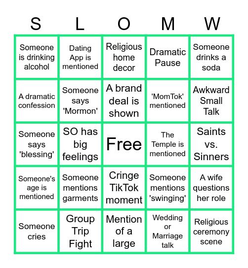 SLOMW Season 2 Bingo Card