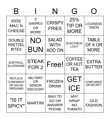 LOCK 16 Bingo Card