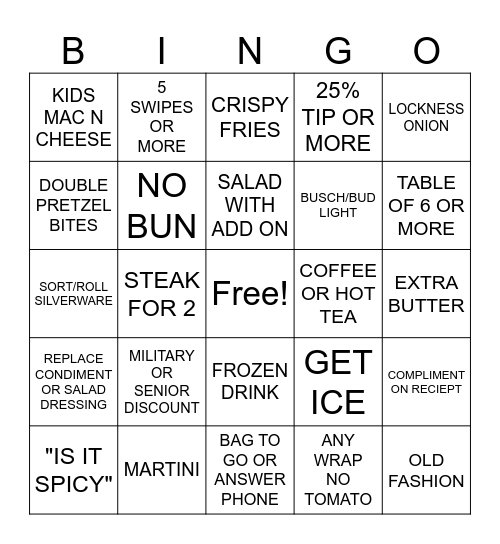 LOCK 16 Bingo Card