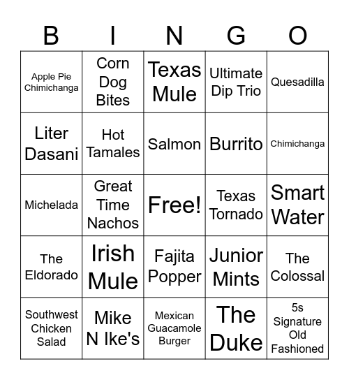 Film Alley Bingo Card