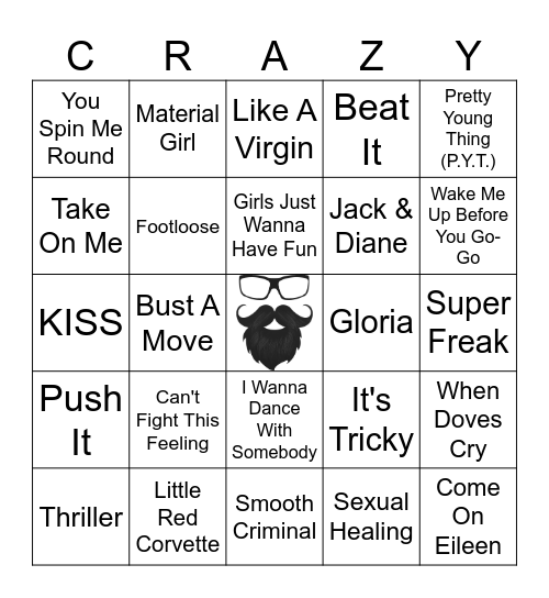 POP HITS | RD 2 | 80'S Bingo Card