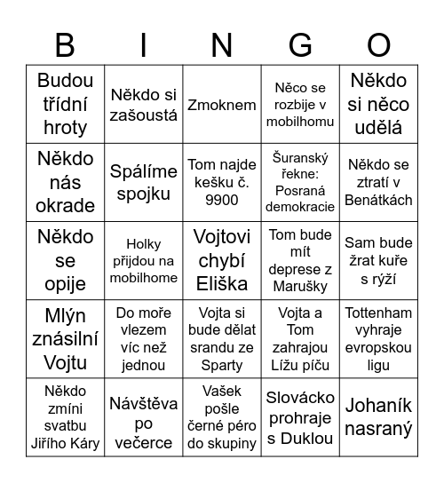 Italingo Bingo Card