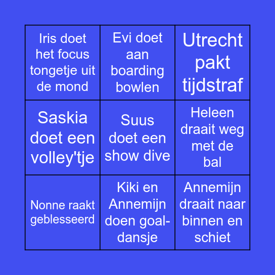 UFC DAMES BINGO Card