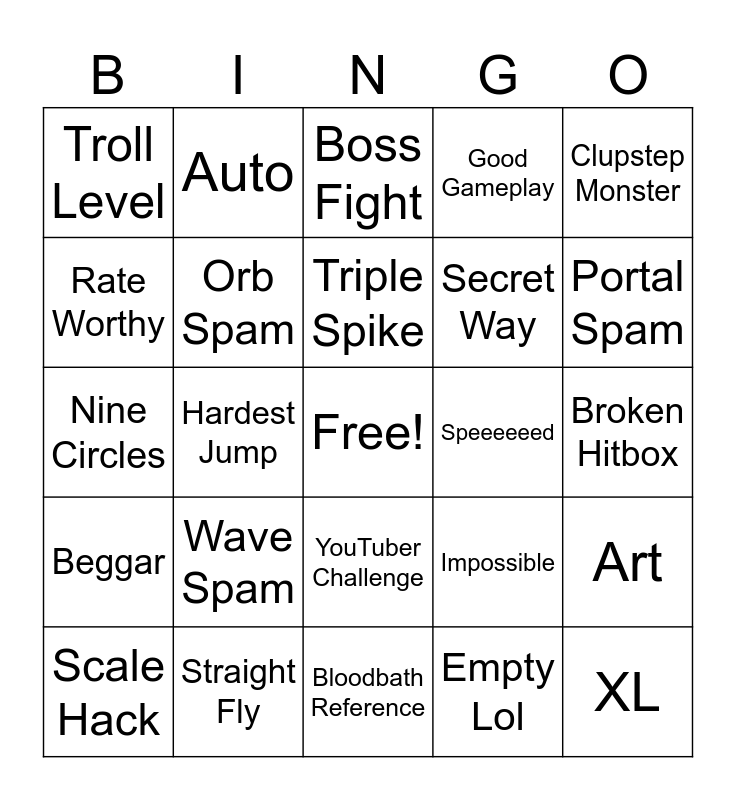 GD bingo Card