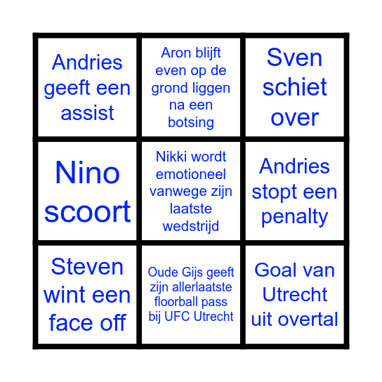 UFC HEREN FINALE BINGO Card