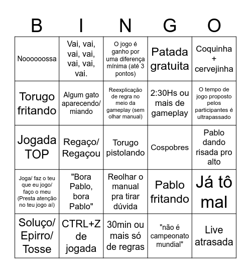 Bingo Secreto Bingo Card