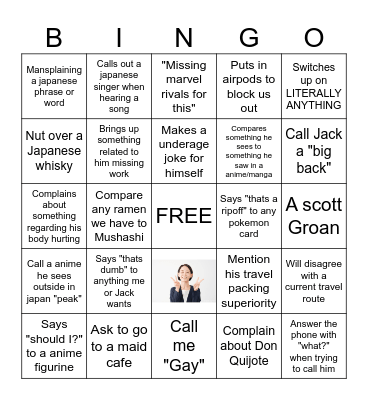 Scott Bingo Card