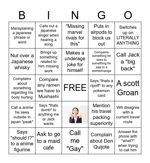 Scott Bingo Card