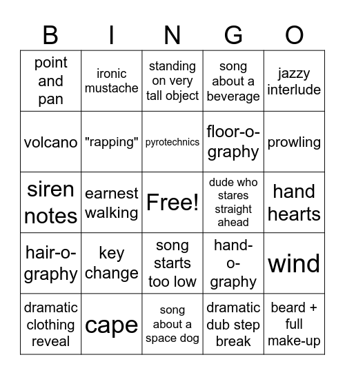 Eurovision 2025 Bingo Card