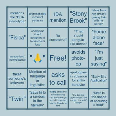 you know who... Bingo Card